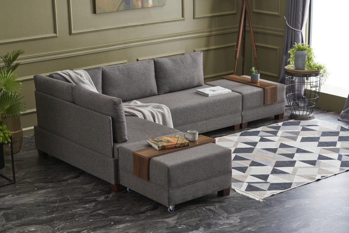 Canapea extensibilă de colț Fly, 1 piesă, Stânga, Diverse culori, 210x280x70 cm - Gri deschis | SKU: 825BLC1006 | Canapea extensibilă de colț Fly, 1 piesă, Stânga, 210x280x70 cm, varianta Gri deschis, produs pentru amenajarea locuinței, disponibil online în România la CasaMob
