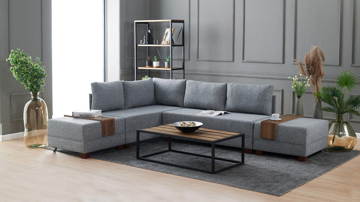 Canapea extensibilă de colț Fly, 1 piesă, Stânga, Diverse culori, 210x280x70 cm - Gri deschis | SKU: 825BLC1006 | Canapea extensibilă de colț Fly, 1 piesă, Stânga, 210x280x70 cm, varianta Gri deschis, produs pentru amenajarea locuinței, disponibil online în România la CasaMob