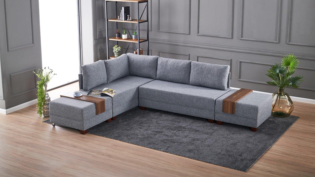 Canapea extensibilă de colț Fly, 1 piesă, Stânga, Diverse culori, 210x280x70 cm - Gri deschis | SKU: 825BLC1006 | Canapea extensibilă de colț Fly, 1 piesă, Stânga, 210x280x70 cm, varianta Gri deschis, produs pentru amenajarea locuinței, disponibil online în România la CasaMob