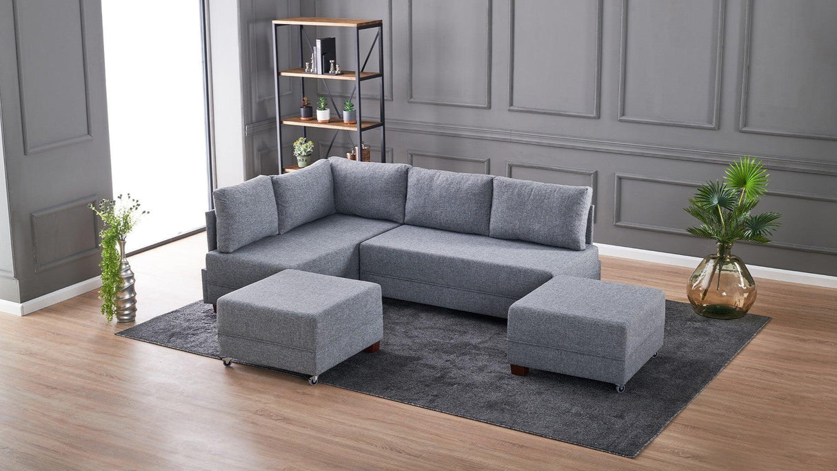 Canapea extensibilă de colț Fly, 1 piesă, Stânga, Diverse culori, 210x280x70 cm - Gri deschis | SKU: 825BLC1006 | Canapea extensibilă de colț Fly, 1 piesă, Stânga, 210x280x70 cm, varianta Gri deschis, produs pentru amenajarea locuinței, disponibil online în România la CasaMob