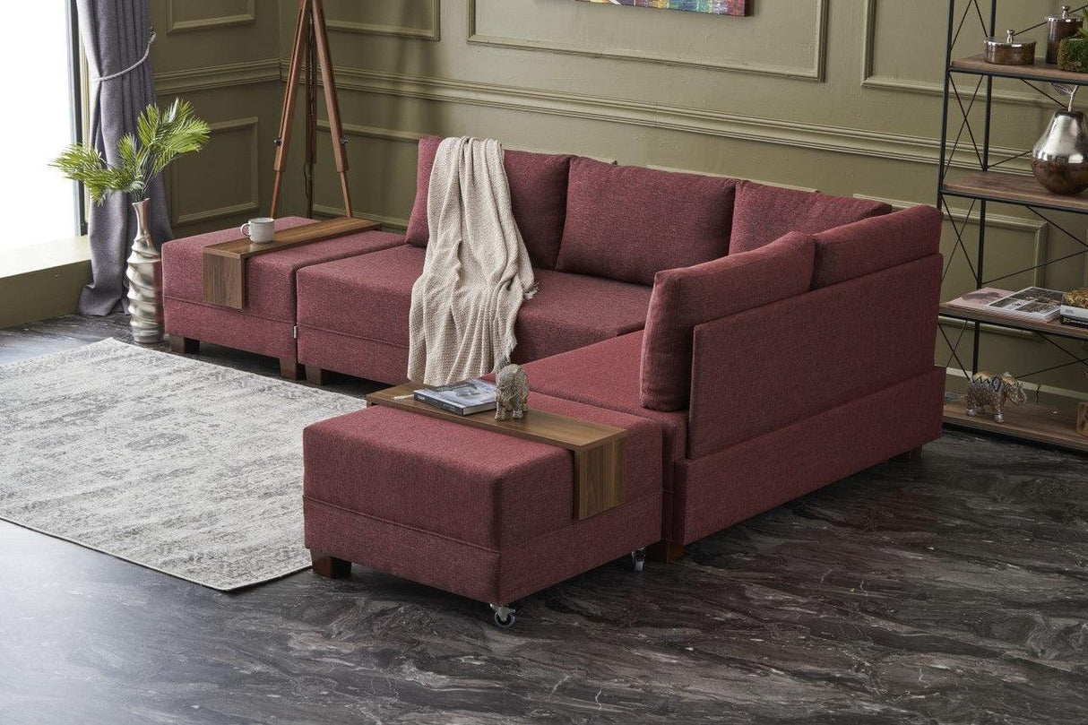 Canapea extensibilă de colț Fly, 1 piesă, Dreapta, Diverse culori, 210x280x70 cm - Bordo | SKU: 825BLC1007 | Canapea extensibilă de colț Fly, 1 piesă, Dreapta, 210x280x70 cm, varianta Bordo, produs pentru amenajarea locuinței, disponibil online în România la CasaMob