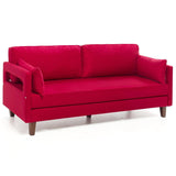 Canapea extensibilă Comfort, 1 piesă, Roșu, 206x80x80 cm