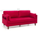 Canapea extensibilă Comfort, 1 piesă, Roșu, 206x80x80 cm