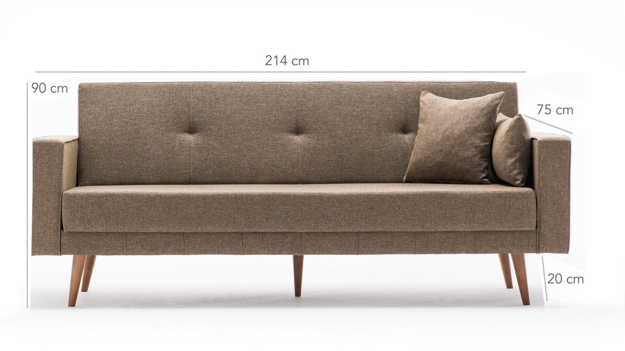 Canapea extensibilă Dublin, 3 locuri, Diverse culori, 214x75x90 cm - Maro | SKU: 825BLC1170 | Canapea extensibilă Dublin, 3 locuri, 214x75x90 cm, varianta Maro, produs pentru amenajarea locuinței, disponibil online în România la CasaMob