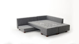 Canapea extensibilă de colț Manama, Dreapta, Diverse culori, 280x206x85 cm - Gri închis | SKU: 825BLC1181 | Canapea extensibilă de colț Manama, Dreapta, 280x206x85 cm, varianta Gri închis, produs pentru amenajarea locuinței, disponibil online în România la CasaMob