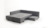 Canapea extensibilă de colț Manama, Stânga, Diverse culori, 280x206x85 cm - Gri închis | SKU: 825BLC1182 | Canapea extensibilă de colț Manama, Stânga, 280x206x85 cm, varianta Gri închis, produs pentru amenajarea locuinței, disponibil online în România la CasaMob
