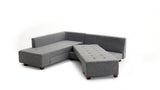 Canapea extensibilă de colț Manama, Stânga, Diverse culori, 280x206x85 cm - Gri închis | SKU: 825BLC1182 | Canapea extensibilă de colț Manama, Stânga, 280x206x85 cm, varianta Gri închis, produs pentru amenajarea locuinței, disponibil online în România la CasaMob