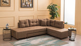 Canapea extensibilă de colț Manama, Dreapta, Diverse culori, 280x206x85 cm - Maro | SKU: 825BLC1183 | Canapea extensibilă de colț Manama, Dreapta, 280x206x85 cm, varianta Maro, produs pentru amenajarea locuinței, disponibil online în România la CasaMob