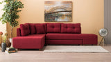 Canapea extensibilă de colț Manama, Stânga, Diverse culori, 280x206x85 cm - Bordo | SKU: 825BLC1186 | Canapea extensibilă de colț Manama, Stânga, 280x206x85 cm, varianta Bordo, produs pentru amenajarea locuinței, disponibil online în România la CasaMob