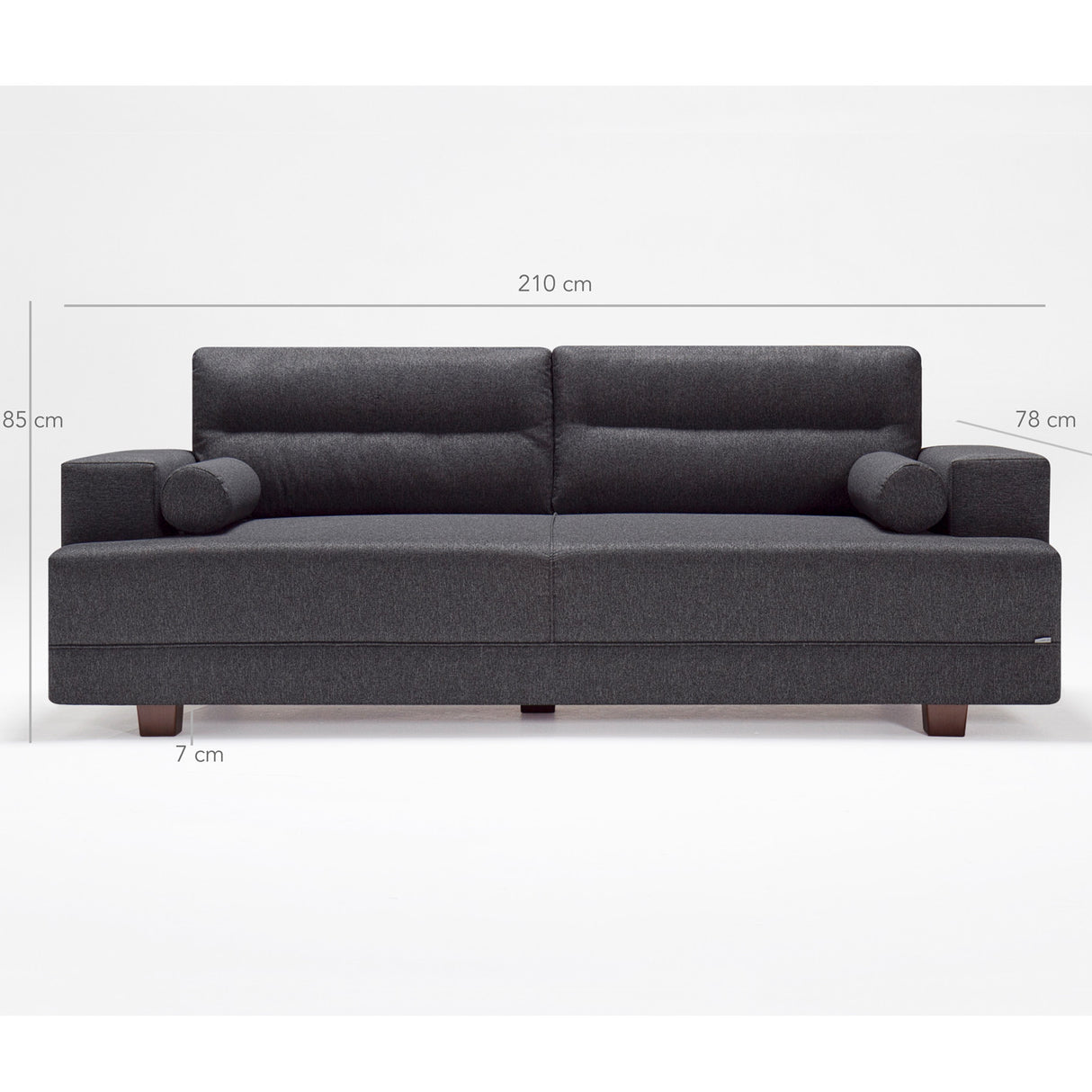 Canapea fixă Oslo, Diverse culori, Diverse configurații, 210x78x85 cm - Gri - 3 locuri | SKU: 825BLC1190 | Canapea fixă Oslo, 210x78x85 cm, varianta Gri - 3 locuri, produs pentru amenajarea locuinței, disponibil online în România la CasaMob