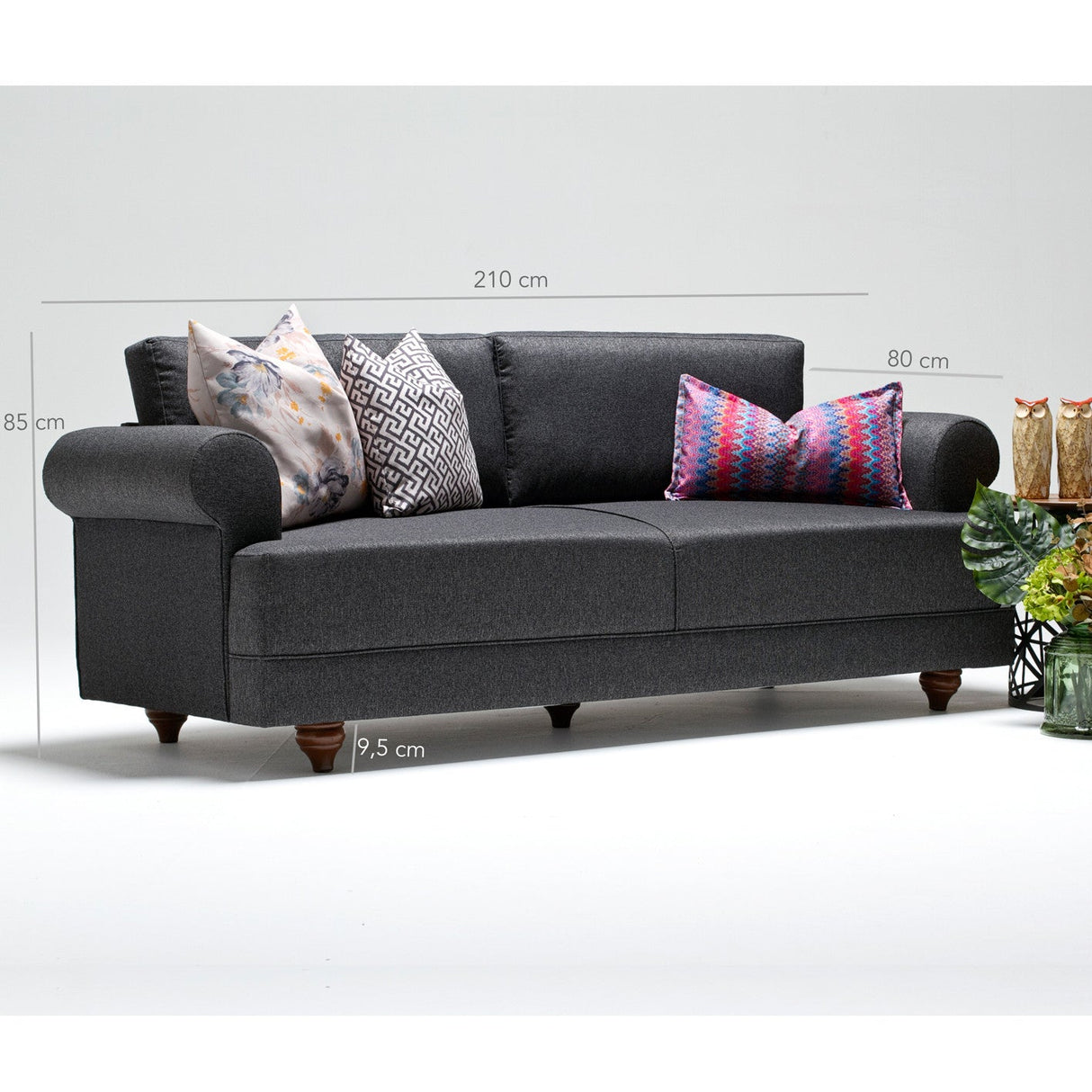 Canapea fixă 3 locuri Samara, Diverse culori, 210x80x85 cm - Gri | SKU: 825BLC1193 | Canapea fixă 3 locuri Samara, 210x80x85 cm, varianta Gri, produs pentru amenajarea locuinței, disponibil online în România la CasaMob