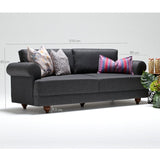 Canapea fixă 3 locuri Samara, Diverse culori, 210x80x85 cm - Gri | SKU: 825BLC1193 | Canapea fixă 3 locuri Samara, 210x80x85 cm, varianta Gri, produs pentru amenajarea locuinței, disponibil online în România la CasaMob