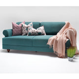 Canapea fixă 3 locuri Samara, Diverse culori, 210x80x85 cm - Turcoaz | SKU: 825BLC1195 | Canapea fixă 3 locuri Samara, 210x80x85 cm, varianta Turcoaz, produs pentru amenajarea locuinței, disponibil online în România la CasaMob