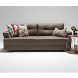 Canapea fixă 3 locuri Balzan, Diverse culori, 208x78x85 cm - Maro | SKU: 825BLC1197 | Canapea fixă 3 locuri Balzan, 208x78x85 cm, varianta Maro, produs pentru amenajarea locuinței, disponibil online în România la CasaMob