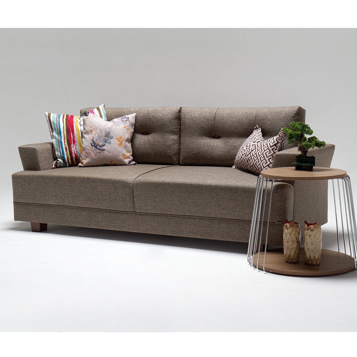 Canapea fixă 3 locuri Balzan, Diverse culori, 208x78x85 cm - Maro | SKU: 825BLC1197 | Canapea fixă 3 locuri Balzan, 208x78x85 cm, varianta Maro, produs pentru amenajarea locuinței, disponibil online în România la CasaMob