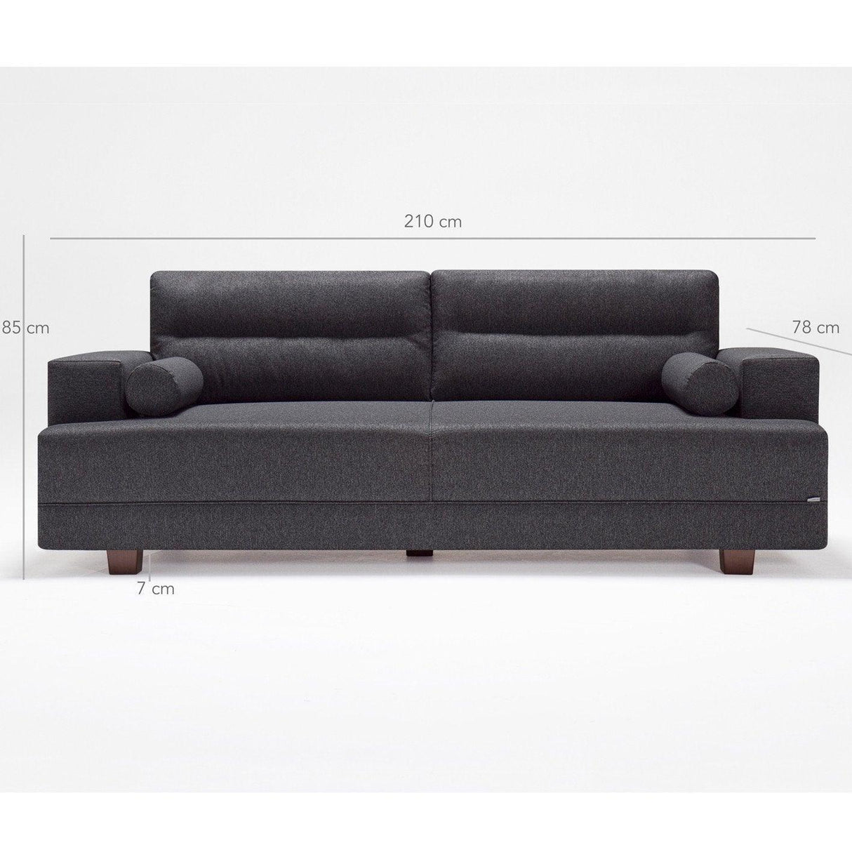 Canapea fixă Oslo, Diverse culori, Diverse configurații, 210x78x85 cm - Gri - 1 bucată | SKU: 825BLC1199 | Canapea fixă Oslo, 210x78x85 cm, varianta Gri - 1 bucată, produs pentru amenajarea locuinței, disponibil online în România la CasaMob