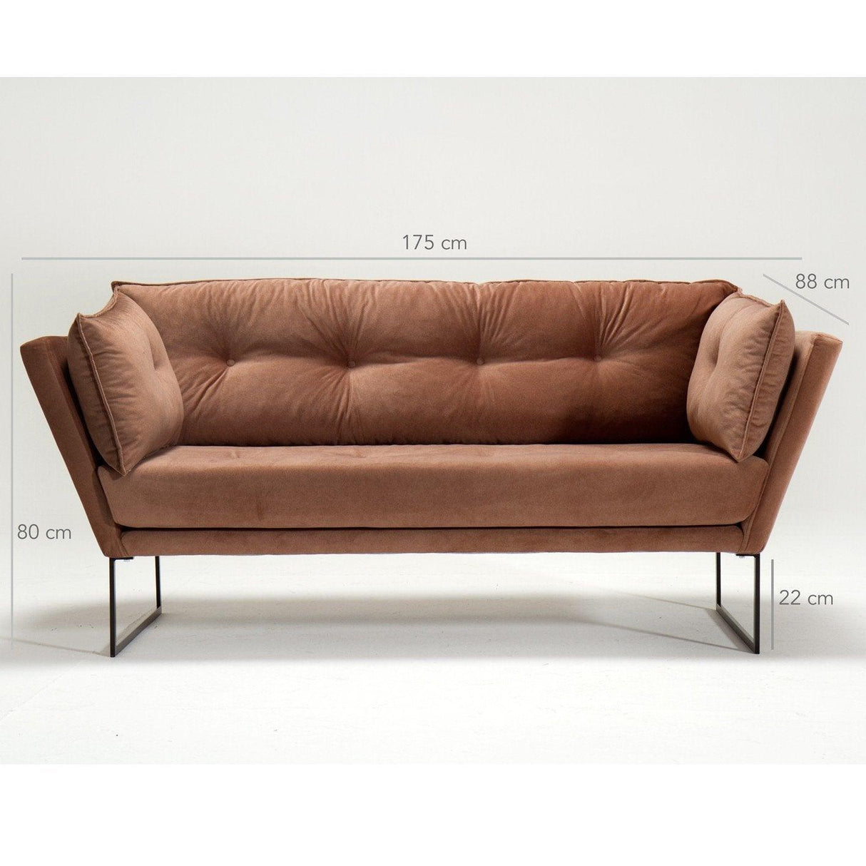 Canapea fixă Relax, Diverse culori, Diverse configurații, Diverse dimensiuni - Maro - 175x88x80 cm - 2 locuri | SKU: 825BLC1329 | Canapea fixă Relax, varianta Maro - 175x88x80 cm - 2 locuri, produs pentru amenajarea locuinței, disponibil online în România la CasaMob