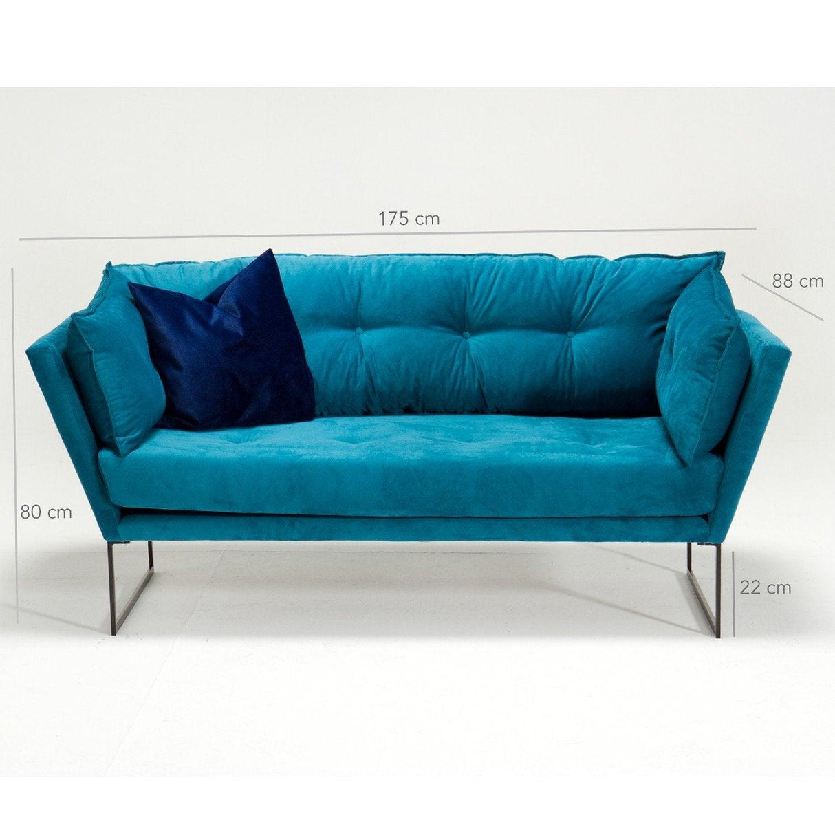 Canapea fixă Relax, Diverse culori, Diverse configurații, Diverse dimensiuni - Turcoaz - 175x88x80 cm - 2 locuri | SKU: 825BLC1330 | Canapea fixă Relax, varianta Turcoaz - 175x88x80 cm - 2 locuri, produs pentru amenajarea locuinței, disponibil online în România la CasaMob