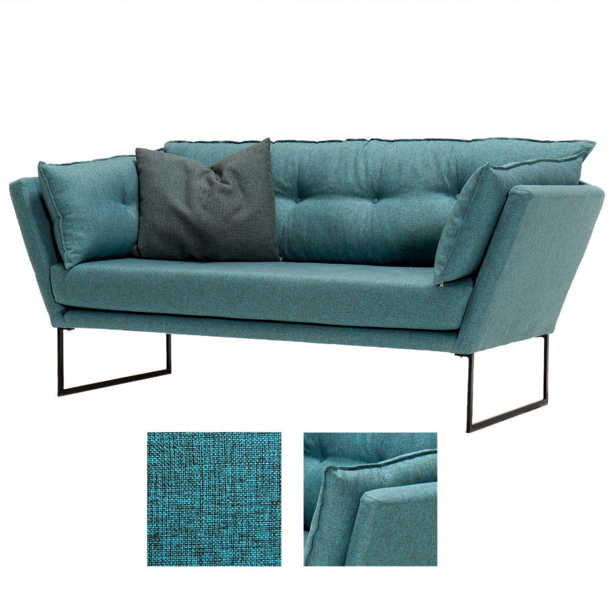 Canapea fixă 2 locuri Relax - Cotton, Diverse culori, 175x88x80 cm - Albastru deschis | SKU: 825BLC1333 | Canapea fixă 2 locuri Relax - Cotton, 175x88x80 cm, varianta Albastru deschis, produs pentru amenajarea locuinței, disponibil online în România la CasaMob