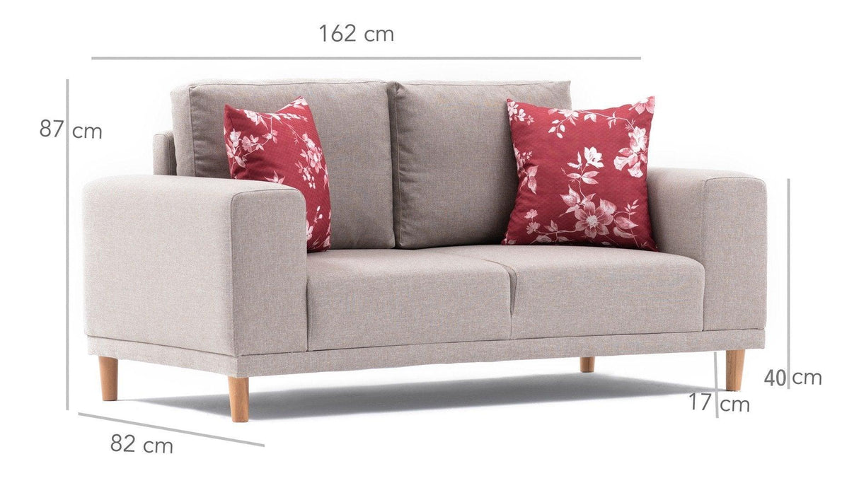 Canapea fixă Franz, Diverse culori, Diverse configurații, Diverse dimensiuni - Crem - 162x82x87 cm - 2 locuri | SKU: 825BLC1397 | Canapea fixă Franz, varianta Crem - 162x82x87 cm - 2 locuri, produs pentru amenajarea locuinței, disponibil online în România la CasaMob