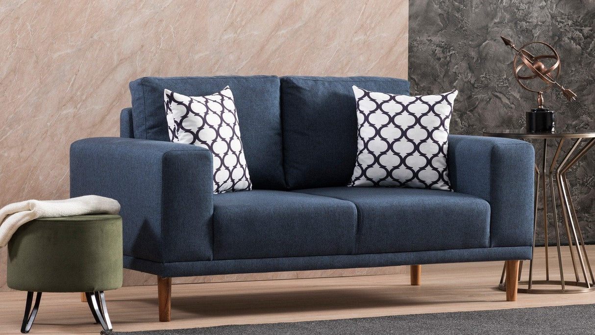 Canapea fixă Franz, Diverse culori, Diverse configurații, Diverse dimensiuni - Albastru închis - 162x82x87 cm - 2 locuri | SKU: 825BLC1398 | Canapea fixă Franz, varianta Albastru închis - 162x82x87 cm - 2 locuri, produs pentru amenajarea locuinței, disponibil online în România la CasaMob