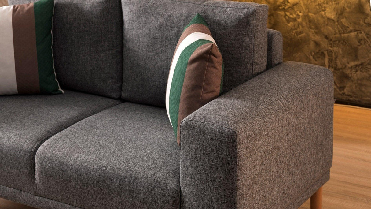 Canapea fixă Franz, Diverse culori, Diverse configurații, Diverse dimensiuni - Gri - 162x82x87 cm - 2 locuri | SKU: 825BLC1396 | Canapea fixă Franz, varianta Gri - 162x82x87 cm - 2 locuri, produs pentru amenajarea locuinței, disponibil online în România la CasaMob