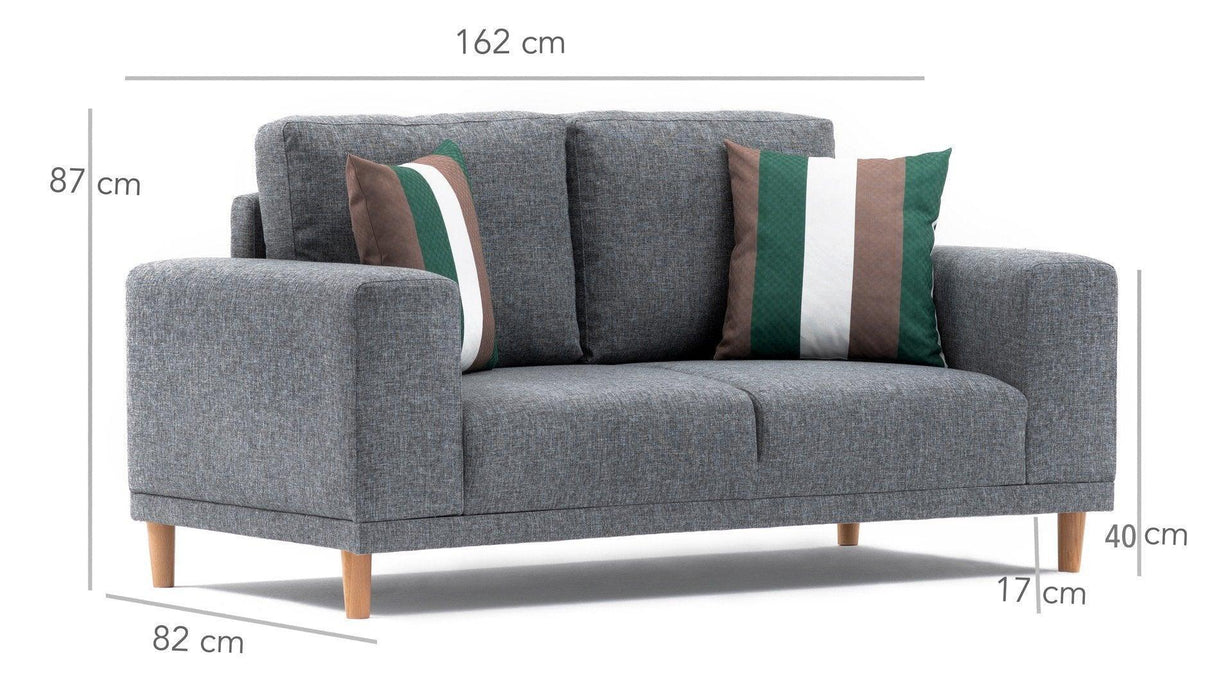 Canapea fixă Franz, Diverse culori, Diverse configurații, Diverse dimensiuni - Gri - 162x82x87 cm - 2 locuri | SKU: 825BLC1396 | Canapea fixă Franz, varianta Gri - 162x82x87 cm - 2 locuri, produs pentru amenajarea locuinței, disponibil online în România la CasaMob