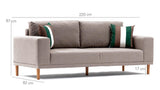 Canapea fixă Franz, Diverse culori, Diverse configurații, Diverse dimensiuni - Crem - 220x82x87 cm - 3 locuri | SKU: 825BLC1401 | Canapea fixă Franz, varianta Crem - 220x82x87 cm - 3 locuri, produs pentru amenajarea locuinței, disponibil online în România la CasaMob