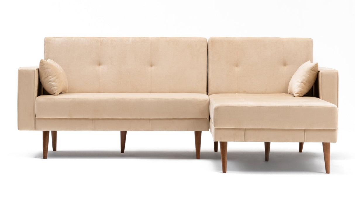 Canapea extensibilă Dublin, Colț, Dreapta, Diverse culori, 220x180x90 cm - Crem | SKU: 825BLC1412 | Canapea extensibilă Dublin, Colț, Dreapta, 220x180x90 cm, varianta Crem, produs pentru amenajarea locuinței, disponibil online în România la CasaMob