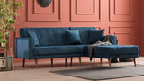 Canapea extensibilă Dublin, Colț, Dreapta, Diverse culori, 220x180x90 cm - Albastru sax | SKU: 825BLC1414 | Canapea extensibilă Dublin, Colț, Dreapta, 220x180x90 cm, varianta Albastru sax, produs pentru amenajarea locuinței, disponibil online în România la CasaMob