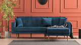 Canapea extensibilă Dublin, Colț, Dreapta, Diverse culori, 220x180x90 cm - Albastru sax | SKU: 825BLC1414 | Canapea extensibilă Dublin, Colț, Dreapta, 220x180x90 cm, varianta Albastru sax, produs pentru amenajarea locuinței, disponibil online în România la CasaMob