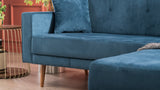 Canapea extensibilă Dublin, Colț, Dreapta, Diverse culori, 220x180x90 cm - Albastru sax | SKU: 825BLC1414 | Canapea extensibilă Dublin, Colț, Dreapta, 220x180x90 cm, varianta Albastru sax, produs pentru amenajarea locuinței, disponibil online în România la CasaMob
