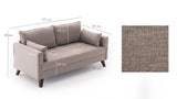 Canapea fixă 2 locuri Bella For 2 Pr, Diverse culori, 177x81x85 cm - Crem | SKU: 825BLC1507 | Canapea fixă 2 locuri Bella For 2 Pr, 177x81x85 cm, varianta Crem, produs pentru amenajarea locuinței, disponibil online în România la CasaMob