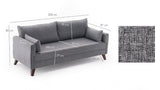 Canapea fixă 3 locuri Bella For 3 Pr, Diverse culori, 208x81x85 cm - Gri | SKU: 825BLC1499 | Canapea fixă 3 locuri Bella For 3 Pr, 208x81x85 cm, varianta Gri, produs pentru amenajarea locuinței, disponibil online în România la CasaMob