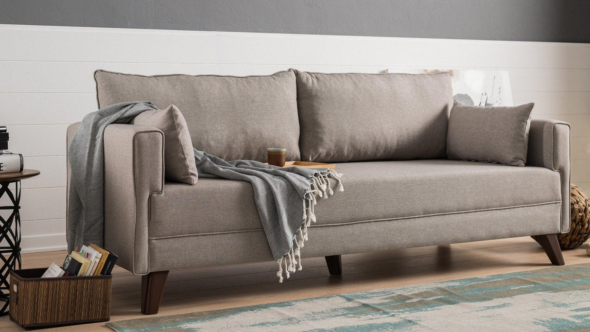 Canapea fixă 3 locuri Bella For 3 Pr, Diverse culori, 208x81x85 cm - Crem | SKU: 825BLC1508 | Canapea fixă 3 locuri Bella For 3 Pr, 208x81x85 cm, varianta Crem, produs pentru amenajarea locuinței, disponibil online în România la CasaMob