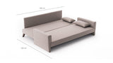 Canapea extensibilă Bella, 3 locuri, Diverse culori, 208x81x85 cm - Crem | SKU: 825BLC1509 | Canapea extensibilă Bella, 3 locuri, 208x81x85 cm, varianta Crem, produs pentru amenajarea locuinței, disponibil online în România la CasaMob