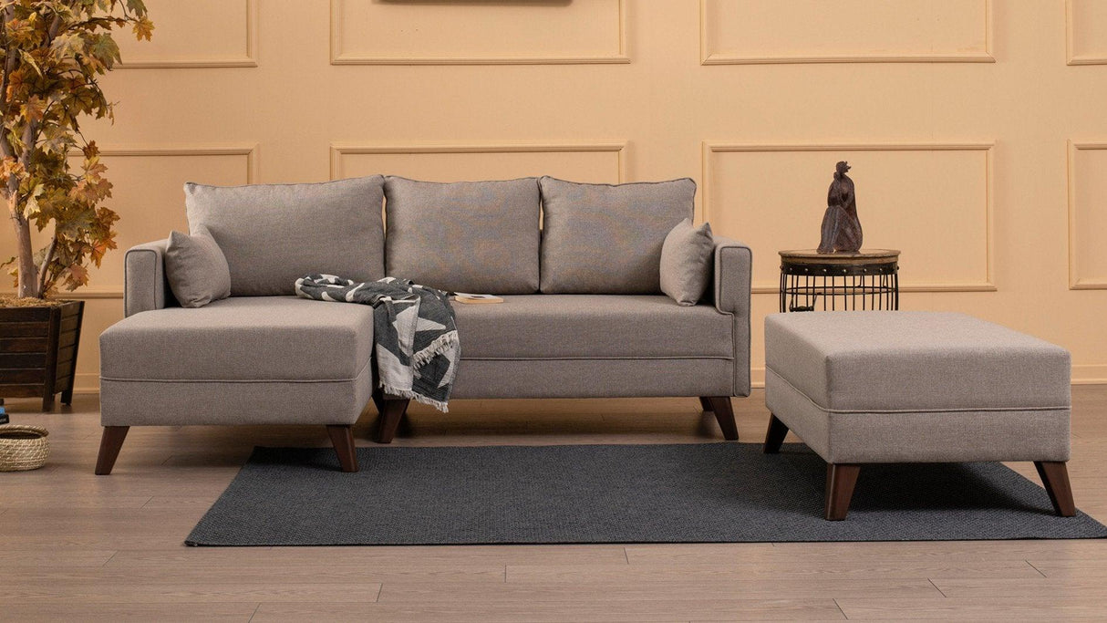 Canapea extensibilă Bella, Colț, Stânga, Diverse culori, 205x140x85 cm - Crem | SKU: 825BLC1510 | Canapea extensibilă Bella, Colț, Stânga, 205x140x85 cm, varianta Crem, produs pentru amenajarea locuinței, disponibil online în România la CasaMob