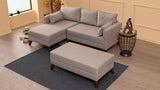 Canapea extensibilă Bella, Colț, Stânga, Diverse culori, 205x140x85 cm - Crem | SKU: 825BLC1510 | Canapea extensibilă Bella, Colț, Stânga, 205x140x85 cm, varianta Crem, produs pentru amenajarea locuinței, disponibil online în România la CasaMob