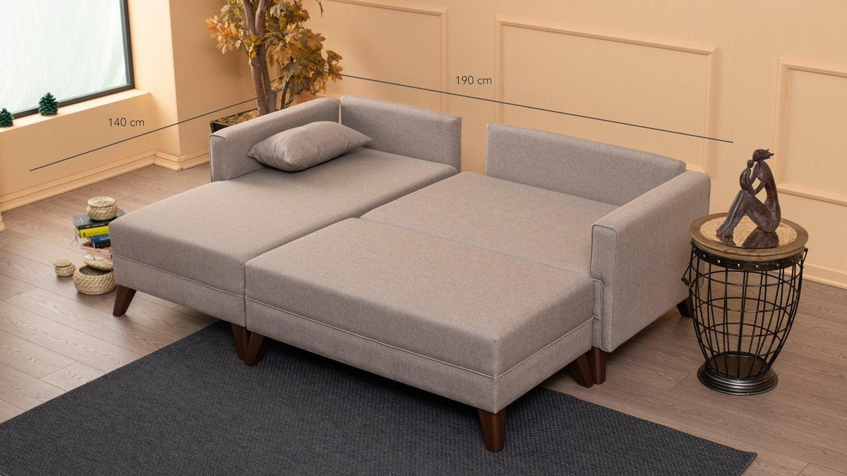 Canapea extensibilă Bella, Colț, Stânga, Diverse culori, 205x140x85 cm - Crem | SKU: 825BLC1510 | Canapea extensibilă Bella, Colț, Stânga, 205x140x85 cm, varianta Crem, produs pentru amenajarea locuinței, disponibil online în România la CasaMob