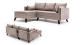 Canapea extensibilă Bella, Colț, Stânga, Diverse culori, 205x140x85 cm - Crem | SKU: 825BLC1510 | Canapea extensibilă Bella, Colț, Stânga, 205x140x85 cm, varianta Crem, produs pentru amenajarea locuinței, disponibil online în România la CasaMob