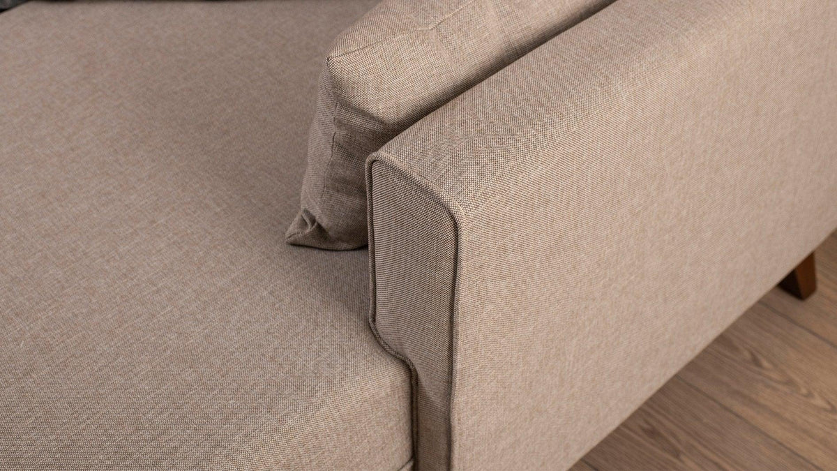 Crem | SKU: 825BLC1511 | Canapea extensibilă Bella, Colț, Dreapta, 205x140x85 cm, varianta Crem, produs pentru amenajarea locuinței, disponibil online în România la CasaMob