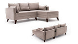 Canapea extensibilă Bella, Colț, Dreapta, Diverse culori, 205x140x85 cm - Crem | SKU: 825BLC1511 | Canapea extensibilă Bella, Colț, Dreapta, 205x140x85 cm, varianta Crem, produs pentru amenajarea locuinței, disponibil online în România la CasaMob