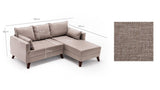 Canapea extensibilă Bella, Colț, Dreapta, Diverse culori, 205x140x85 cm - Crem | SKU: 825BLC1511 | Canapea extensibilă Bella, Colț, Dreapta, 205x140x85 cm, varianta Crem, produs pentru amenajarea locuinței, disponibil online în România la CasaMob