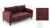 Canapea extensibilă Bella, 3 locuri, Diverse culori, 208x81x85 cm - Bordo | SKU: 825BLC1517 | Canapea extensibilă Bella, 3 locuri, 208x81x85 cm, varianta Bordo, produs pentru amenajarea locuinței, disponibil online în România la CasaMob