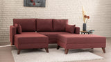 Canapea extensibilă Bella, Colț, Stânga, Diverse culori, 205x140x85 cm - Bordo | SKU: 825BLC1518 | Canapea extensibilă Bella, Colț, Stânga, 205x140x85 cm, varianta Bordo, produs pentru amenajarea locuinței, disponibil online în România la CasaMob