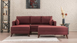 Canapea extensibilă Bella, Colț, Stânga, Diverse culori, 205x140x85 cm - Bordo | SKU: 825BLC1518 | Canapea extensibilă Bella, Colț, Stânga, 205x140x85 cm, varianta Bordo, produs pentru amenajarea locuinței, disponibil online în România la CasaMob