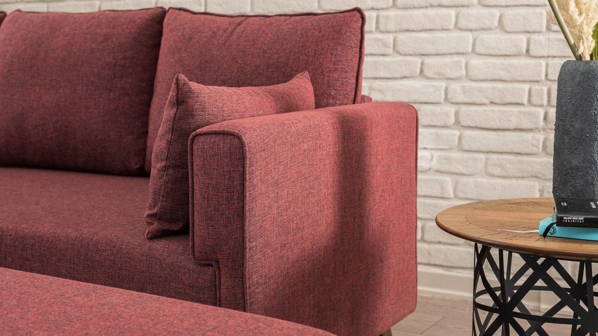 Canapea extensibilă Bella, Colț, Stânga, Diverse culori, 205x140x85 cm - Bordo | SKU: 825BLC1518 | Canapea extensibilă Bella, Colț, Stânga, 205x140x85 cm, varianta Bordo, produs pentru amenajarea locuinței, disponibil online în România la CasaMob
