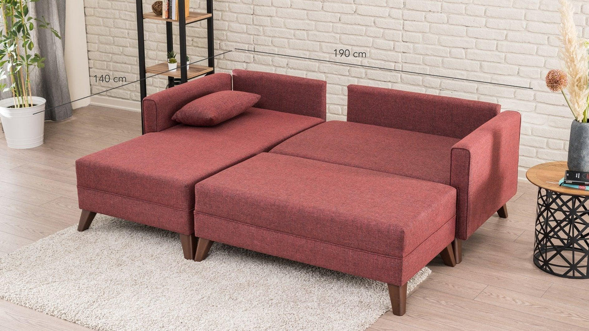 Canapea extensibilă Bella, Colț, Stânga, Diverse culori, 205x140x85 cm - Bordo | SKU: 825BLC1518 | Canapea extensibilă Bella, Colț, Stânga, 205x140x85 cm, varianta Bordo, produs pentru amenajarea locuinței, disponibil online în România la CasaMob