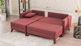 Canapea extensibilă Bella, Colț, Stânga, Diverse culori, 205x140x85 cm - Bordo | SKU: 825BLC1518 | Canapea extensibilă Bella, Colț, Stânga, 205x140x85 cm, varianta Bordo, produs pentru amenajarea locuinței, disponibil online în România la CasaMob