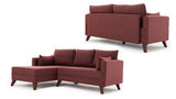 Canapea extensibilă Bella, Colț, Stânga, Diverse culori, 205x140x85 cm - Bordo | SKU: 825BLC1518 | Canapea extensibilă Bella, Colț, Stânga, 205x140x85 cm, varianta Bordo, produs pentru amenajarea locuinței, disponibil online în România la CasaMob